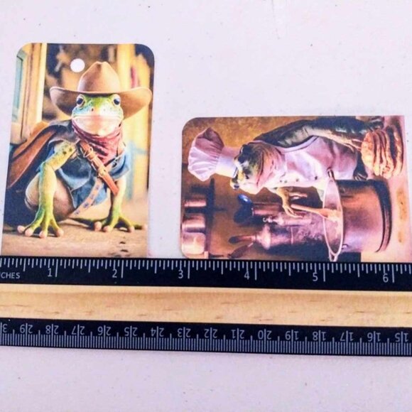 16 Pc Set! Working Class Frogs Large Gift & Journal Tags - Picture 6 of 6